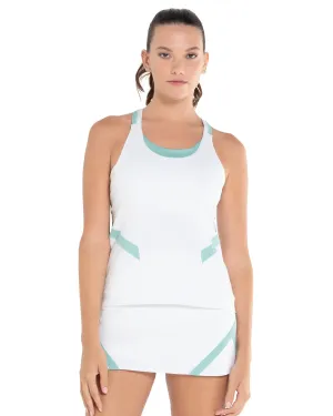 197712-159 | REFLEX TANK W/BRA | WHITE/NILE