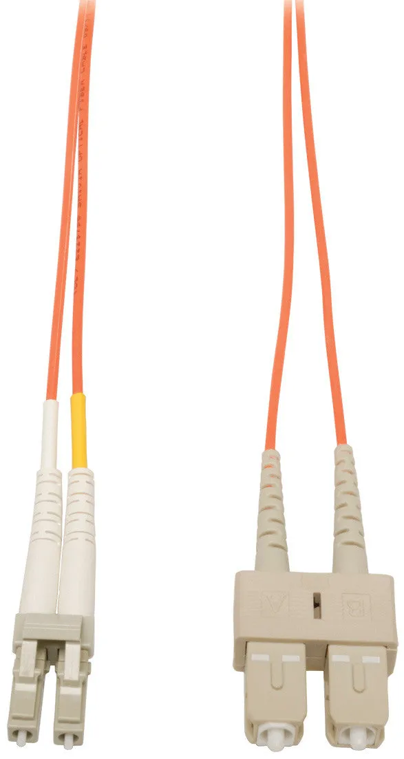 3-Meter 62/125 Fiber Optic Patch Cable Multimode Duplex LC to SC - Orange