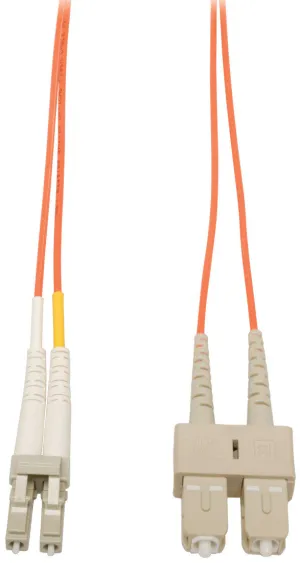 3-Meter 62/125 Fiber Optic Patch Cable Multimode Duplex LC to SC - Orange