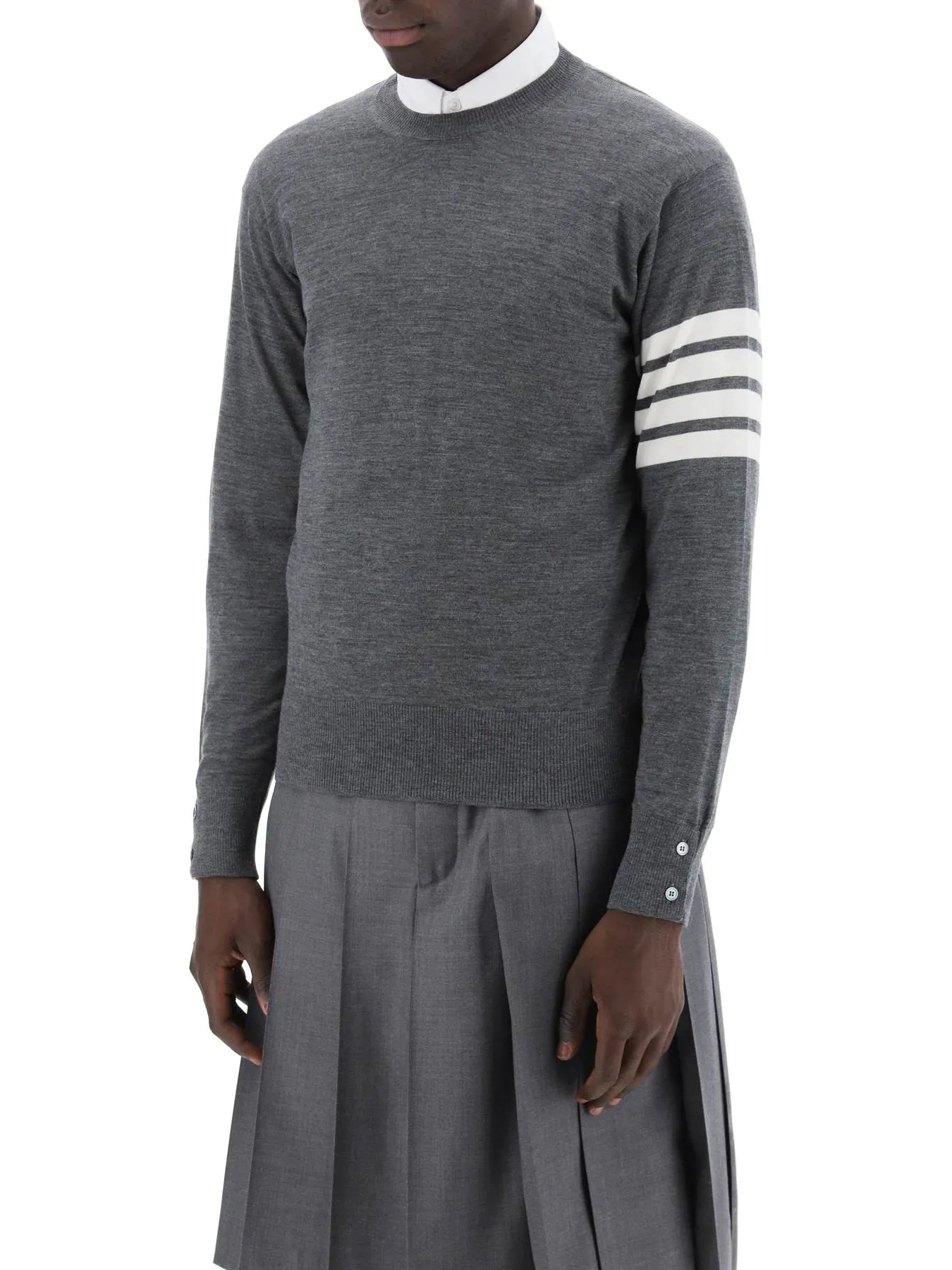 4-Bar Stripe Knit Sweater