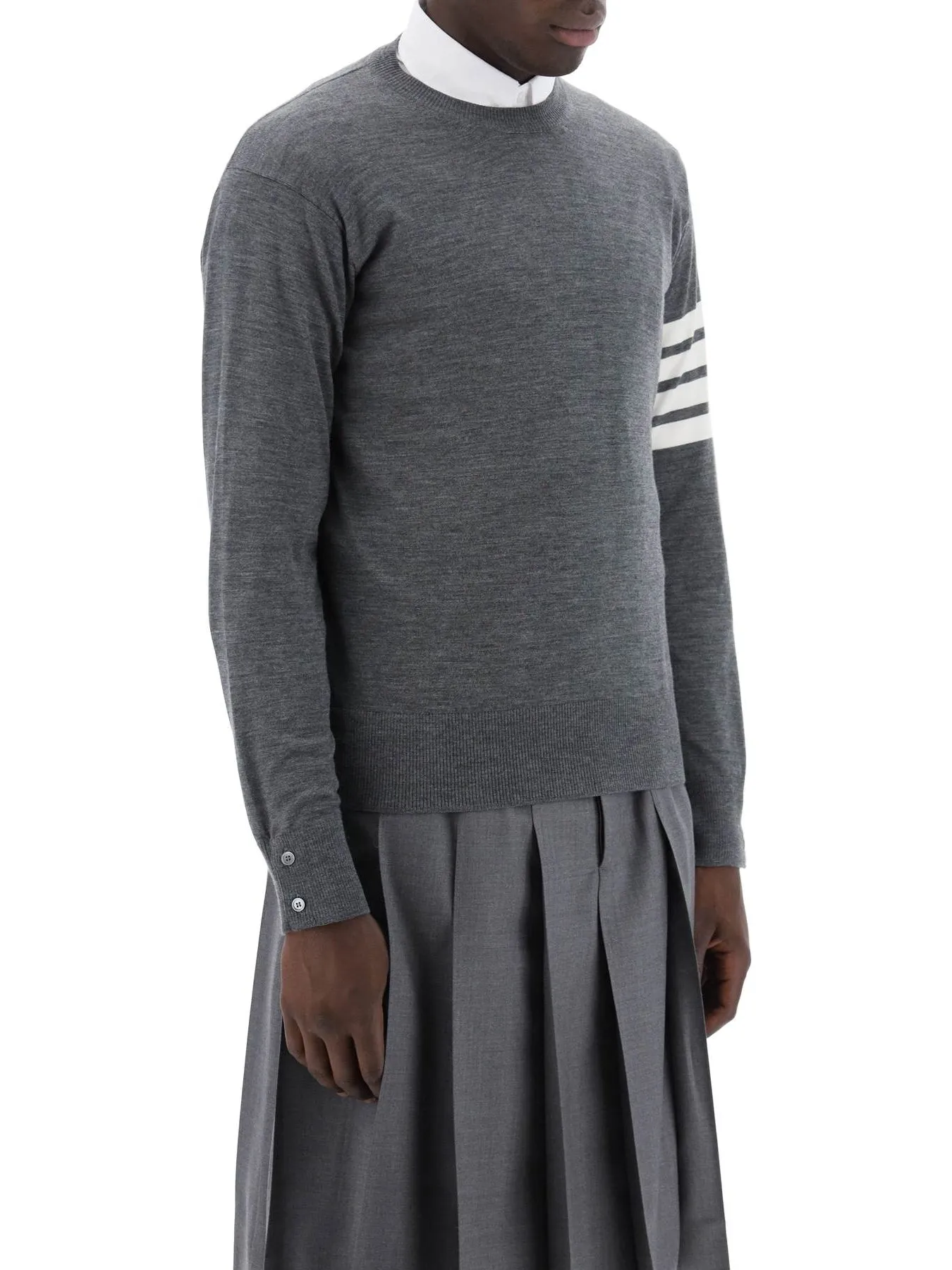 4-Bar Stripe Knit Sweater