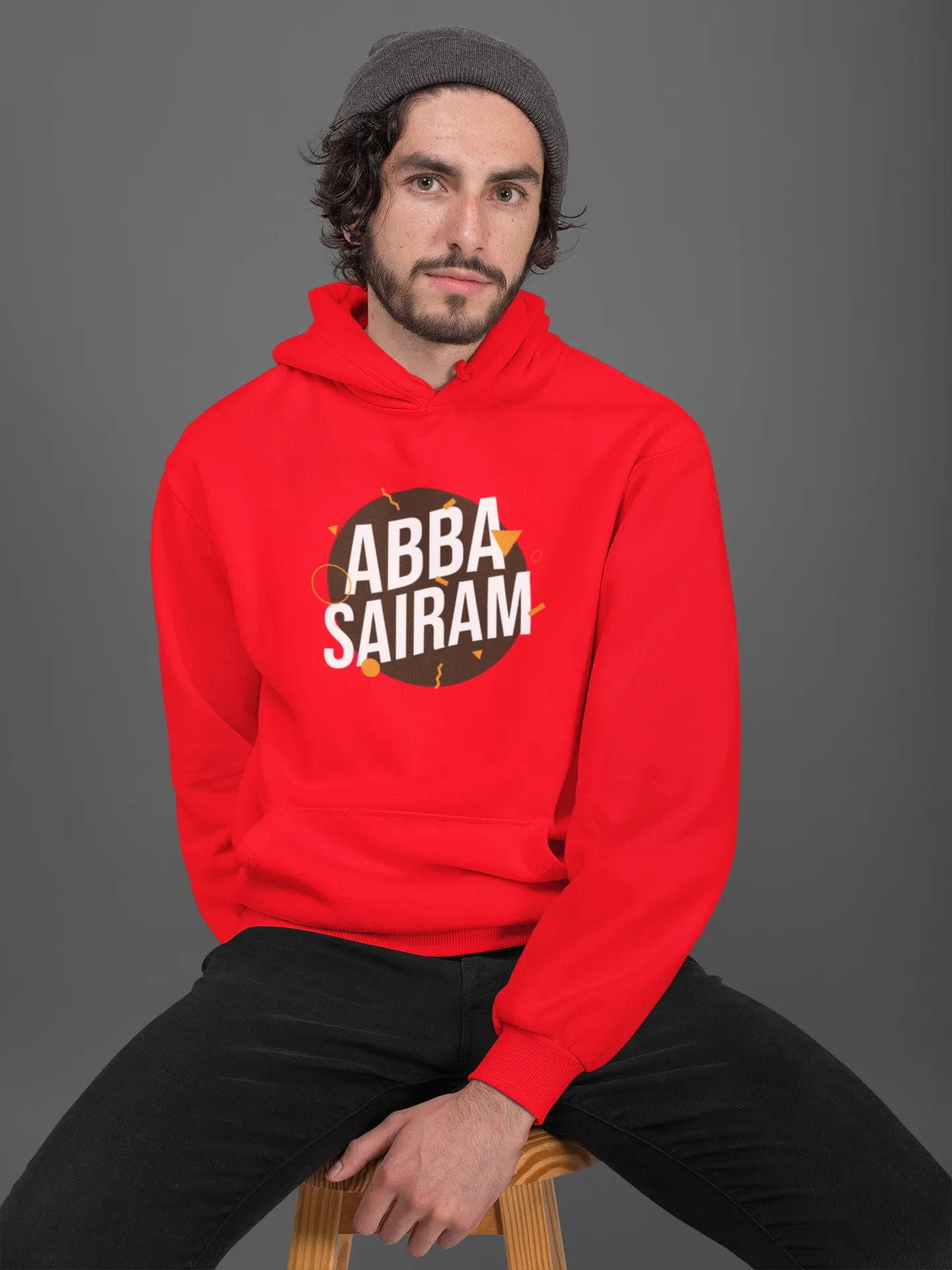 Abba Sairam Unisex Hoodie Red