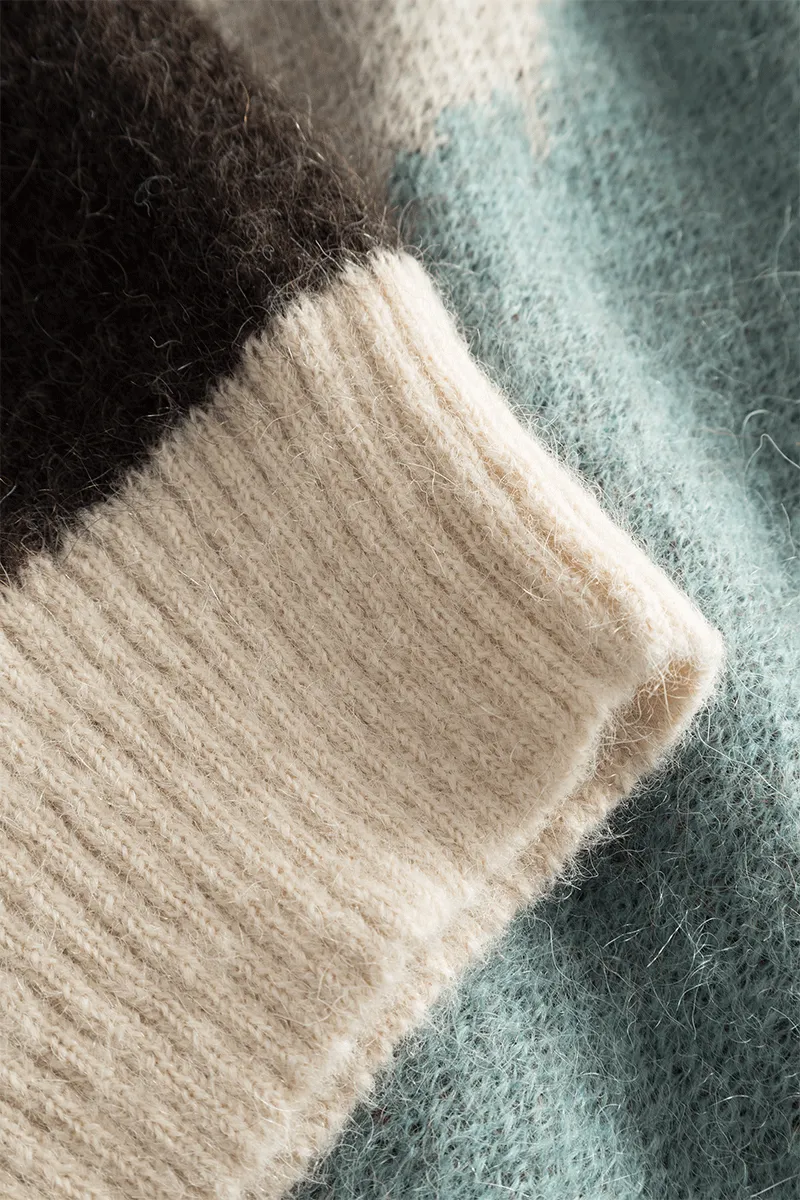 Arild Alpaca Mohair Jacquard Sweater - Espresso*