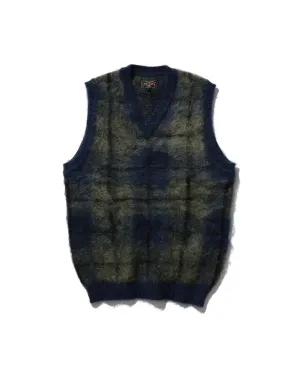 Beams Plus Check Vest Mohair