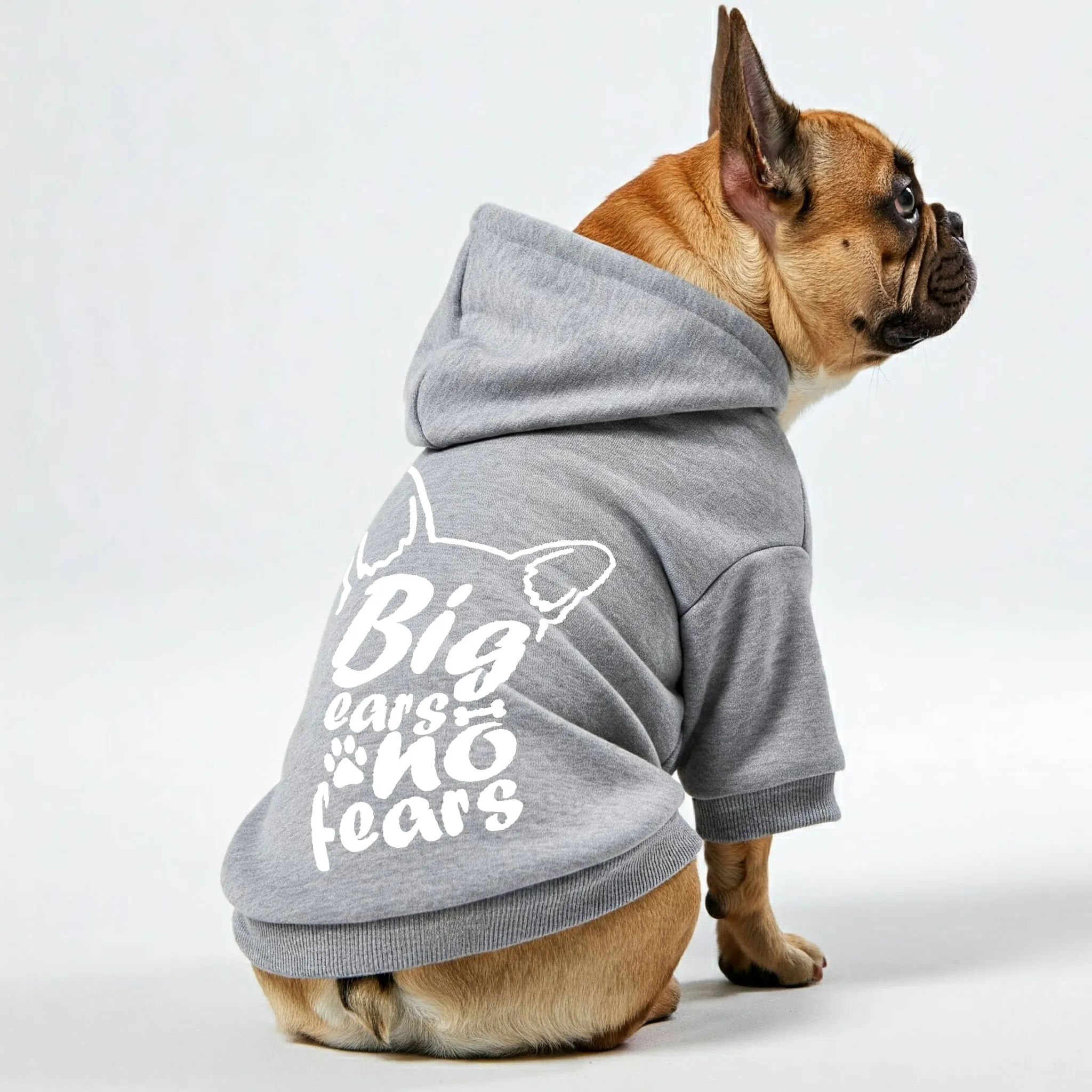 Big ears, no fears - Personalized French Bulldog Hoodies with Funny Quotes – Stylish, Cozy, and Premium 100% Cotton