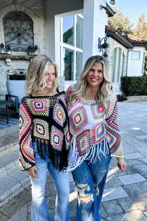 BOHO CROCHET KNIT TOPS