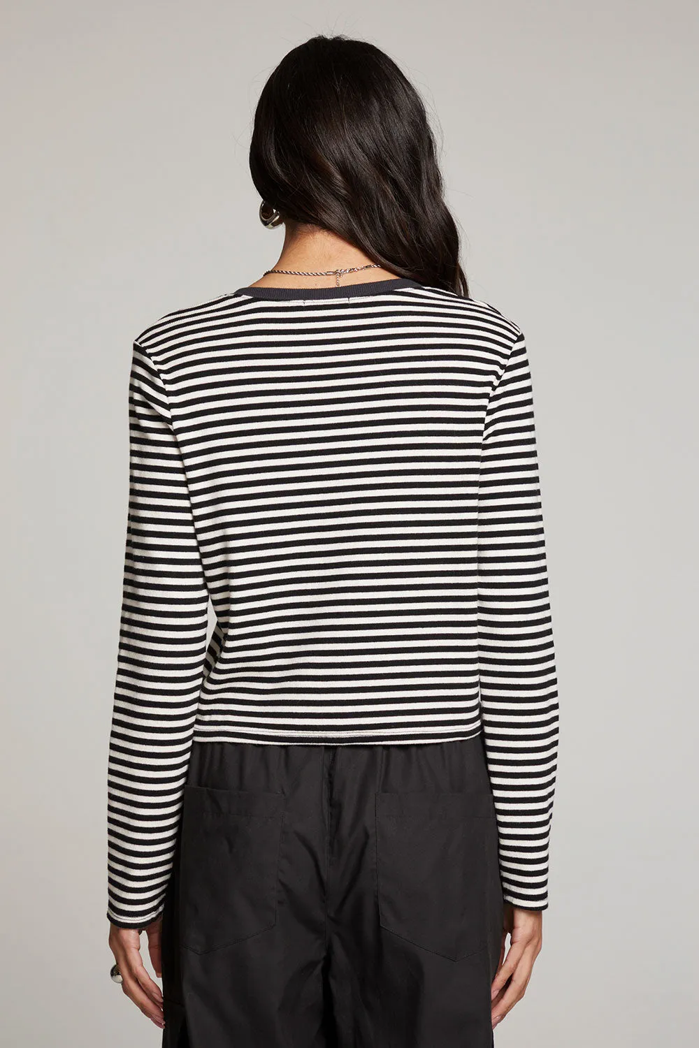 Brady Punk Stripe Button Up Pullover