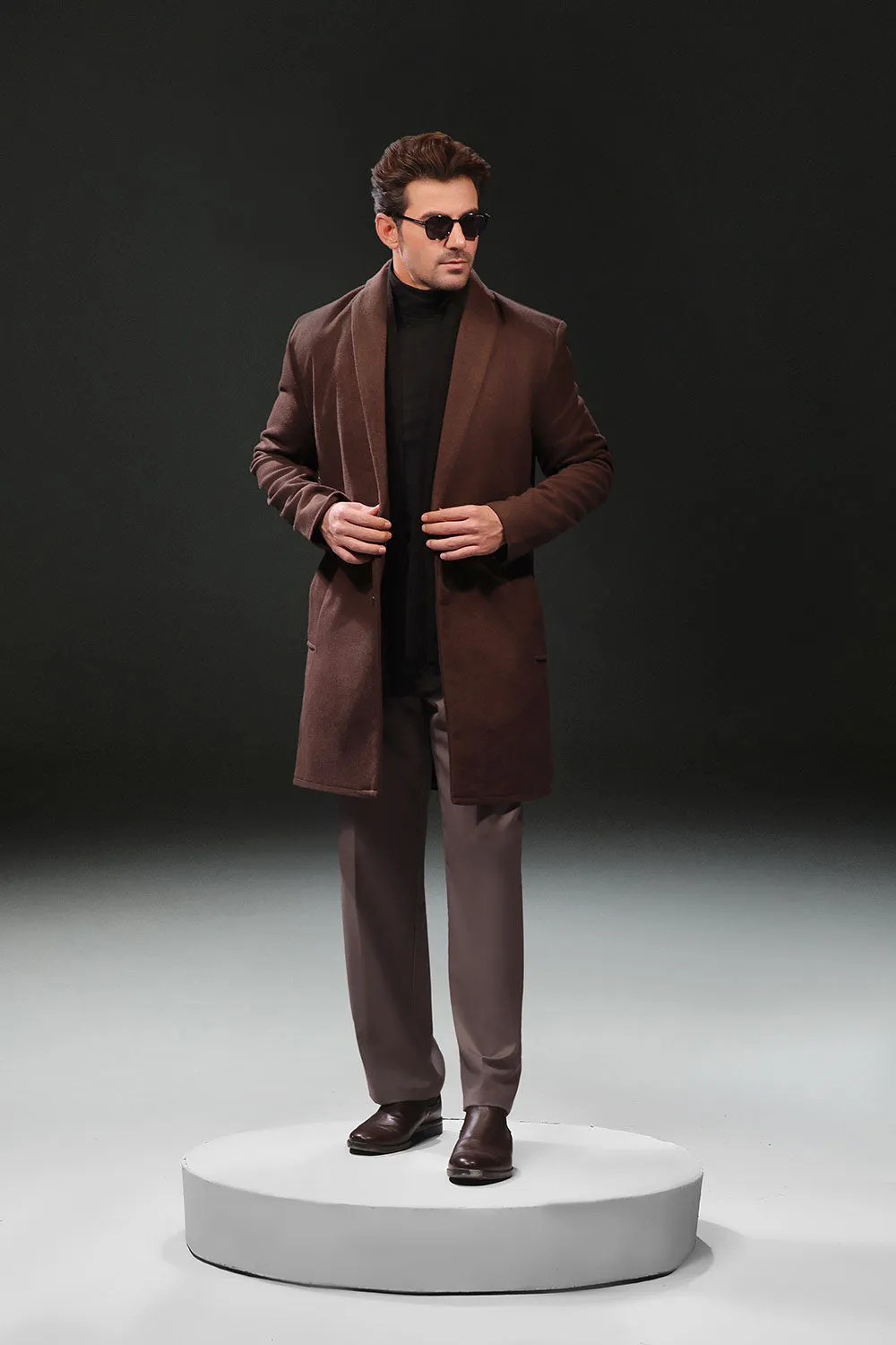 Brown Wool Over Coat