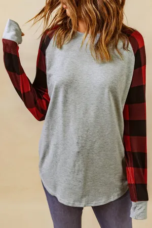 Buffalo Plaid Long Sleeve Sweatshirt