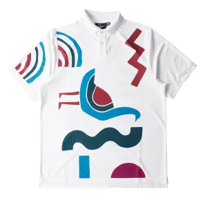 BY PARRA TENNIS ANYONE? POLO SHIRT // WHITE