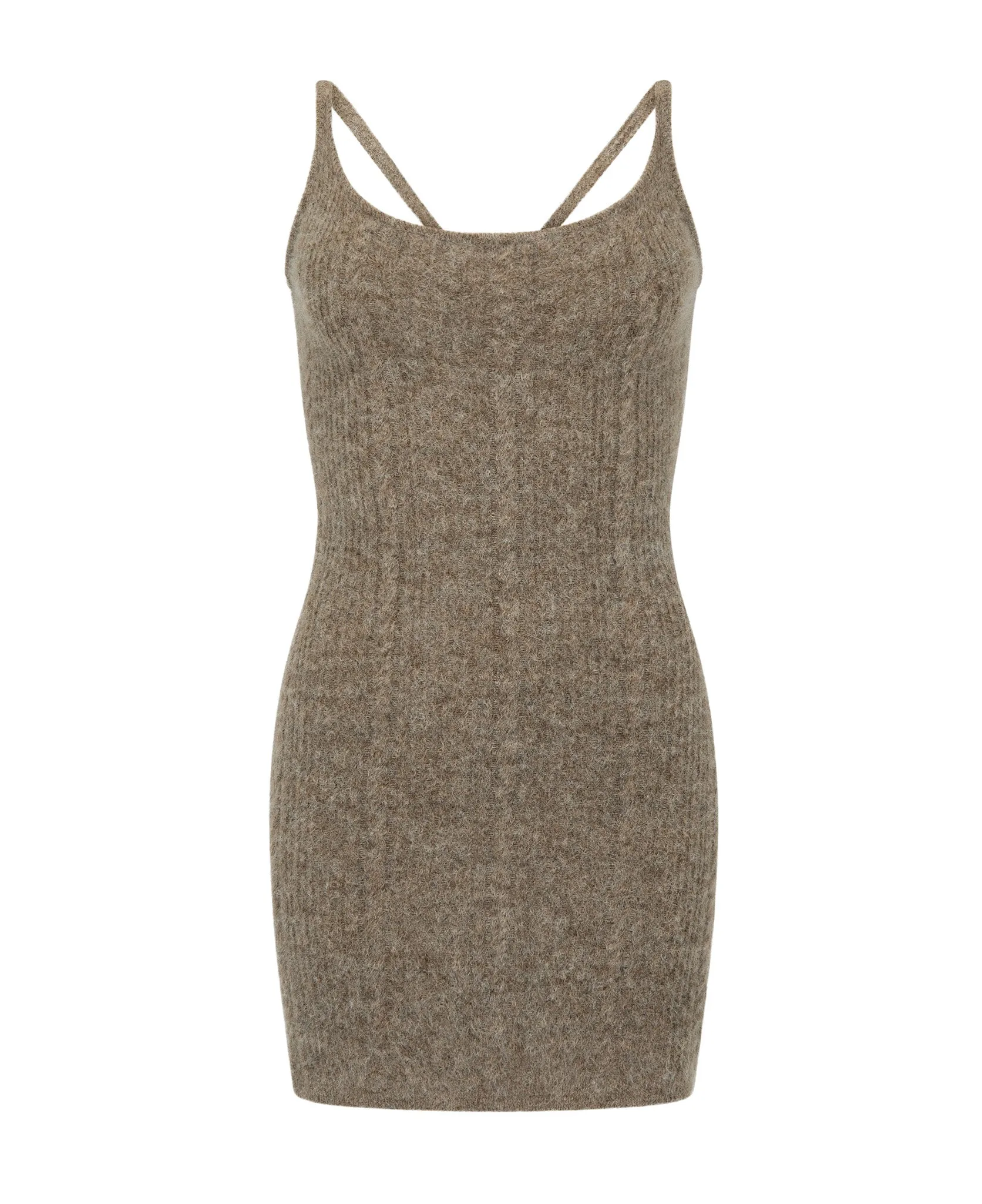 CABLE KNIT WOOL DRESS