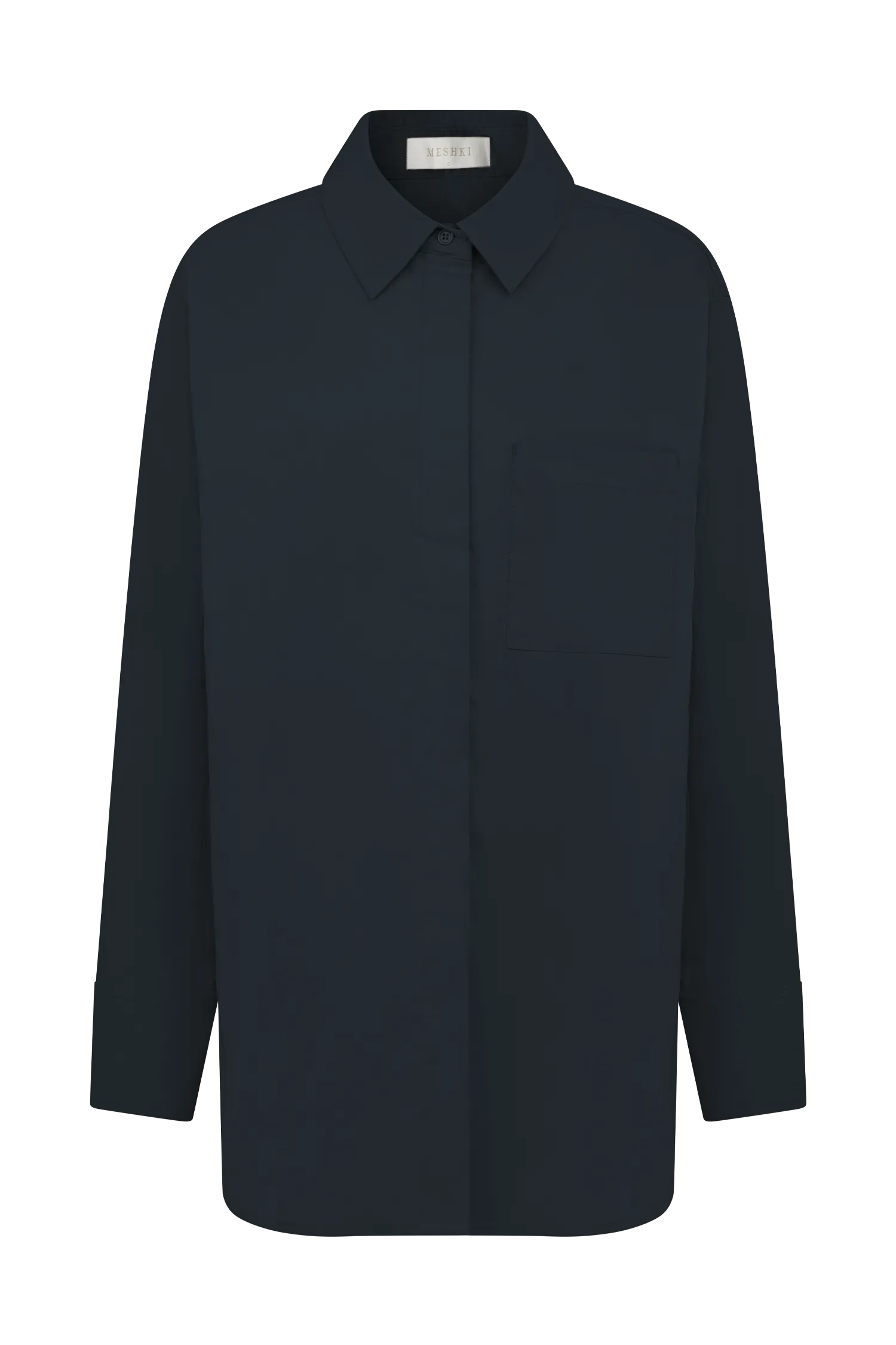 Campbell Cotton Oversized Shirt - Navy