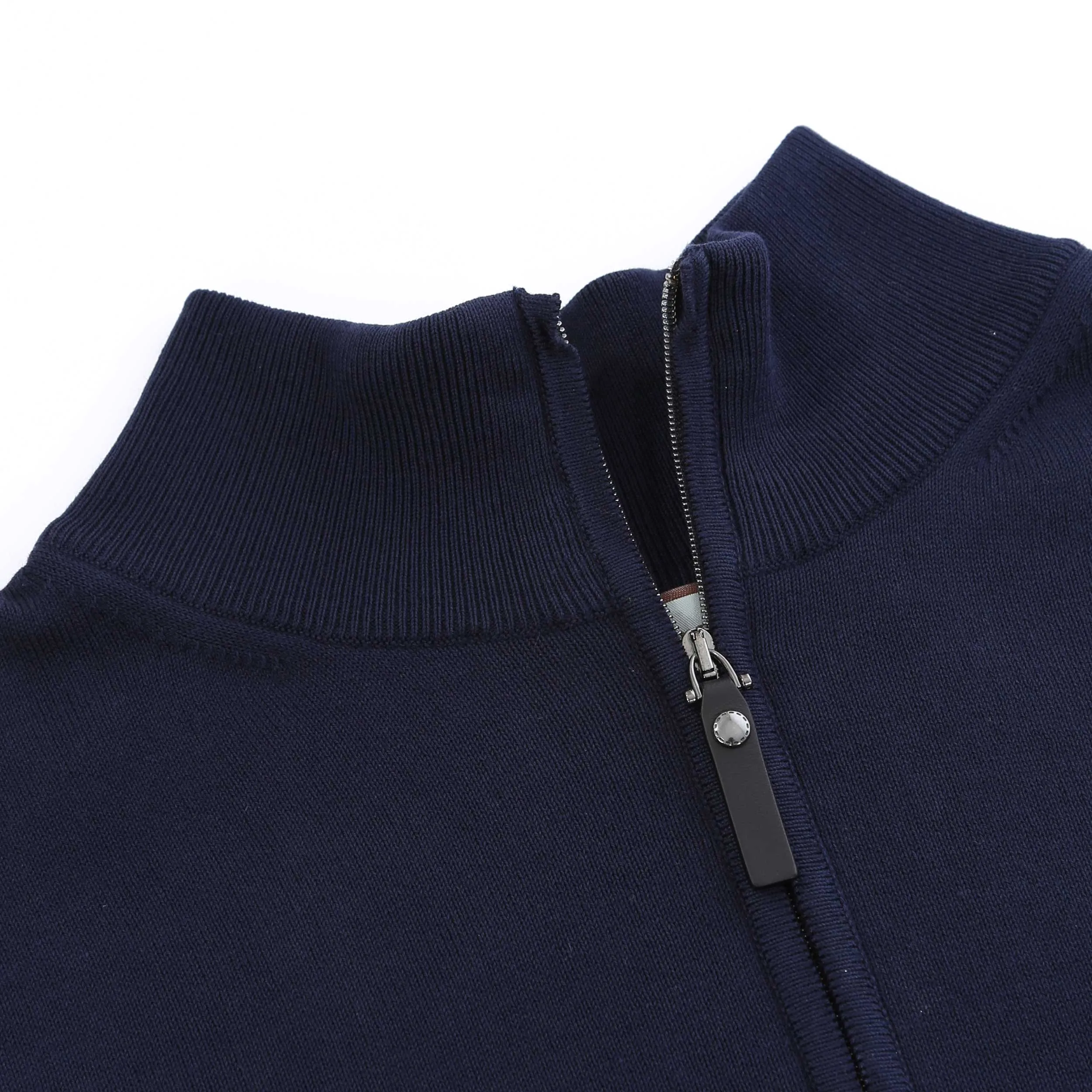 Canali 1/4 Zip Knitwear in Navy