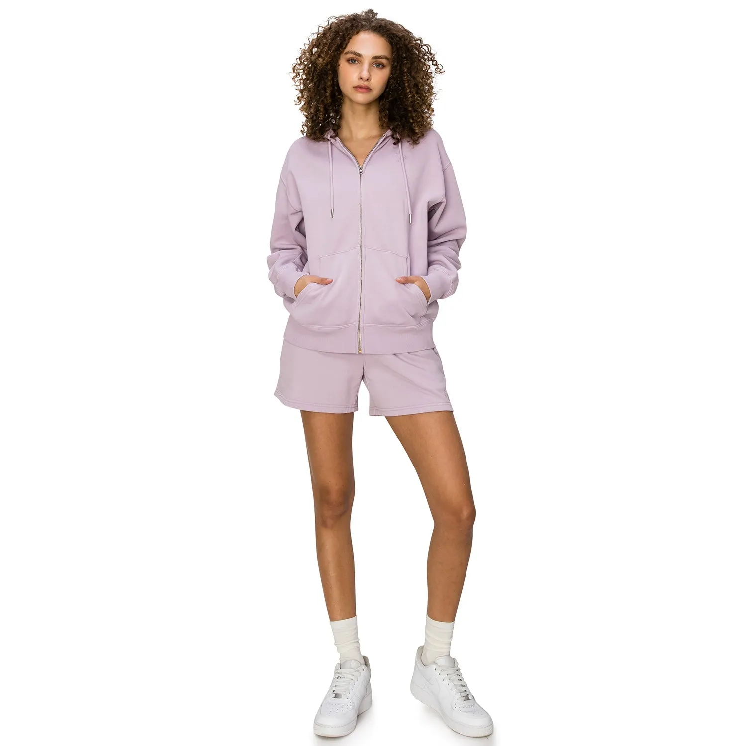 Cloud Fleece Zip Up Hoodie - Lite Lilac