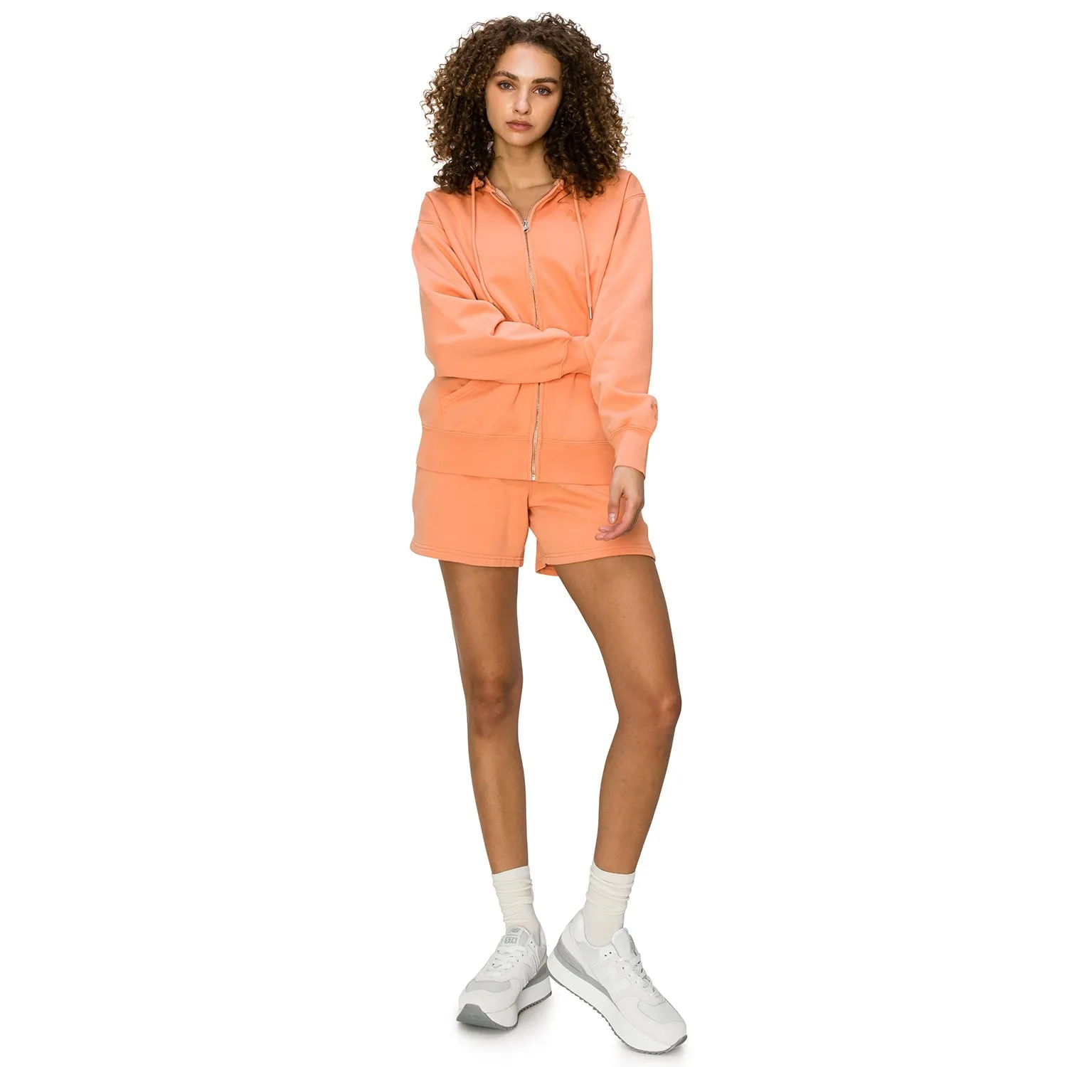 Cloud Fleece Zip Up Hoodie - Papaya