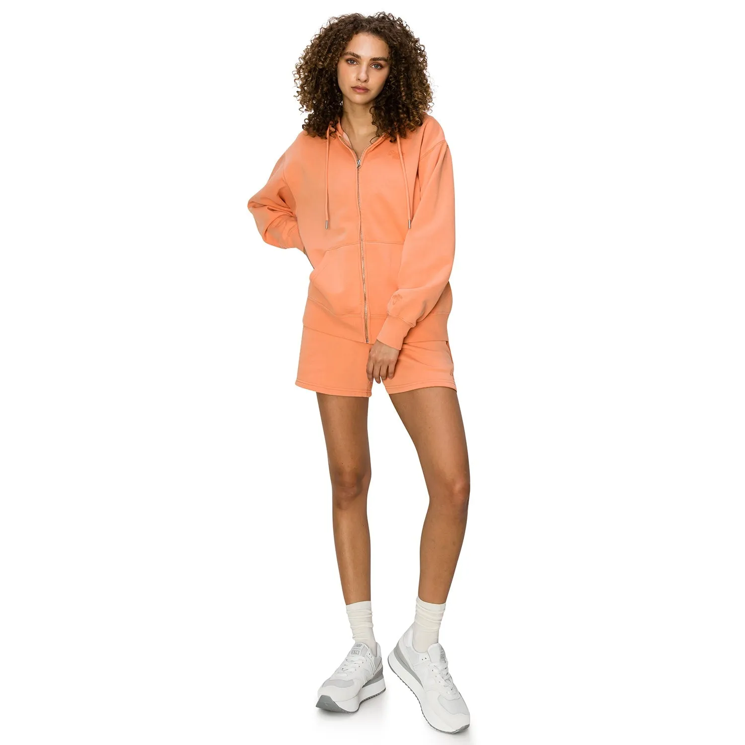 Cloud Fleece Zip Up Hoodie - Papaya