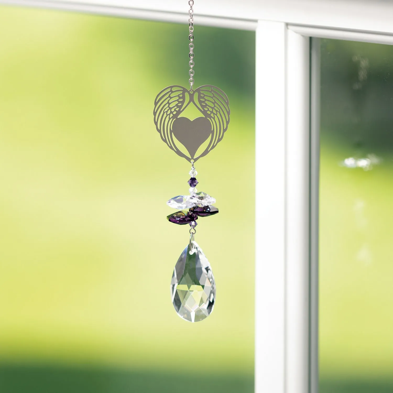 Crystal Fantasy Suncatcher - Winged Heart