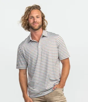 Day Off Stripe Polo - Sunset Round