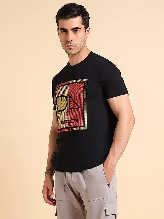 Dennis Lingo Printed Slim Fit Cotton T-shirt