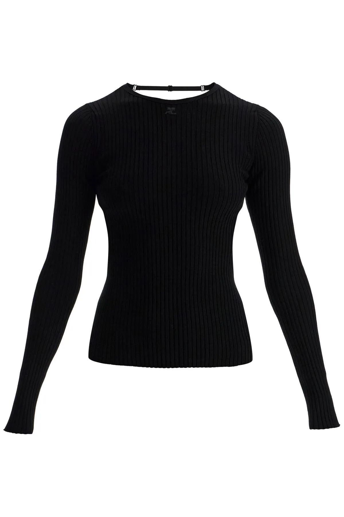 Drop-Neck Ribbed Sweater