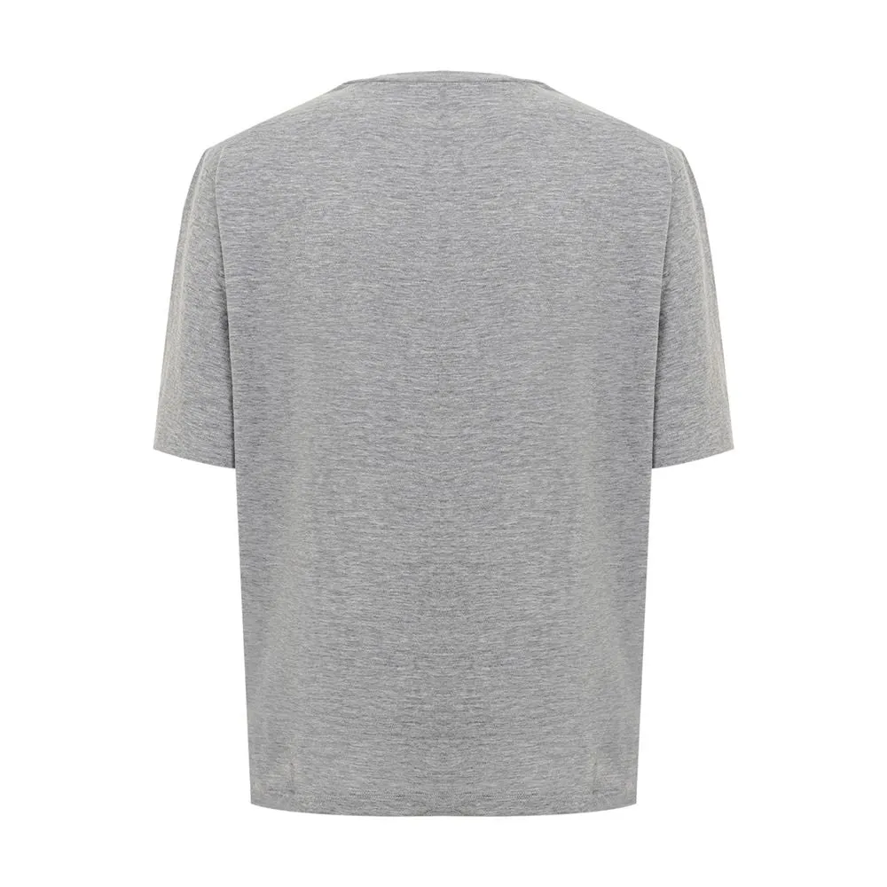 Dsquared² Elegant Gray Cotton Top for Women