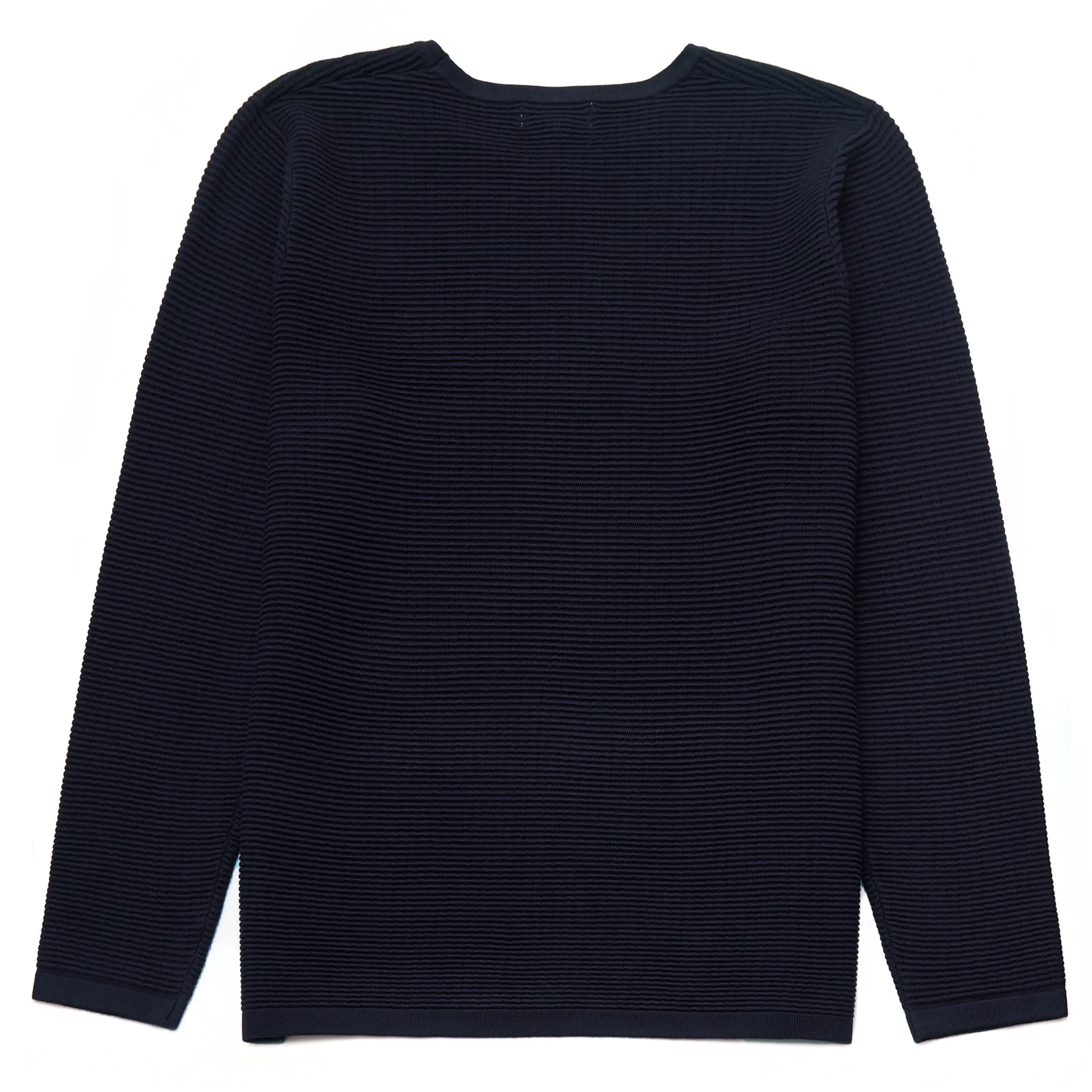 Dunworth Ribbed Navy Crew Neck Jumper