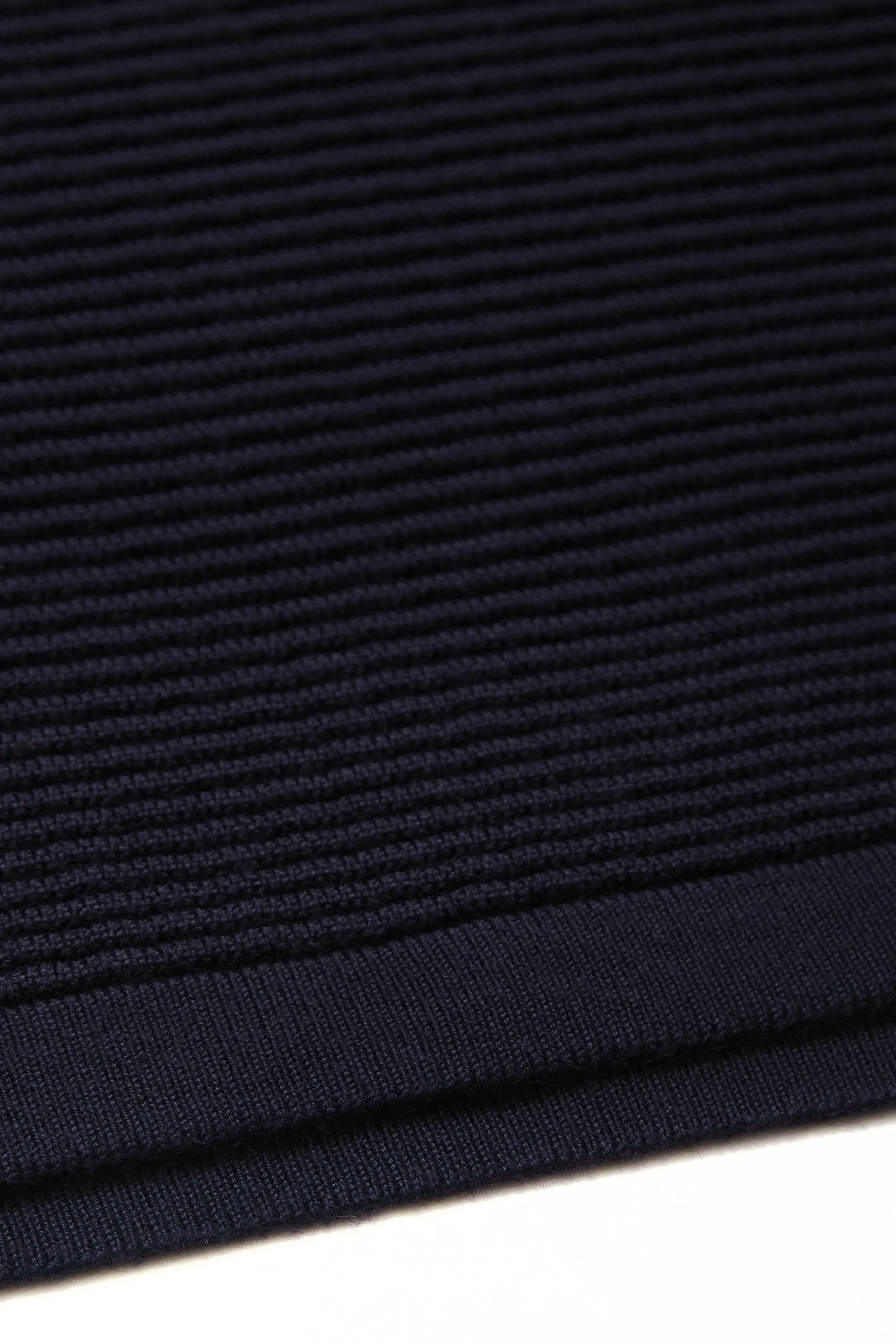 Dunworth Ribbed Navy Crew Neck Jumper