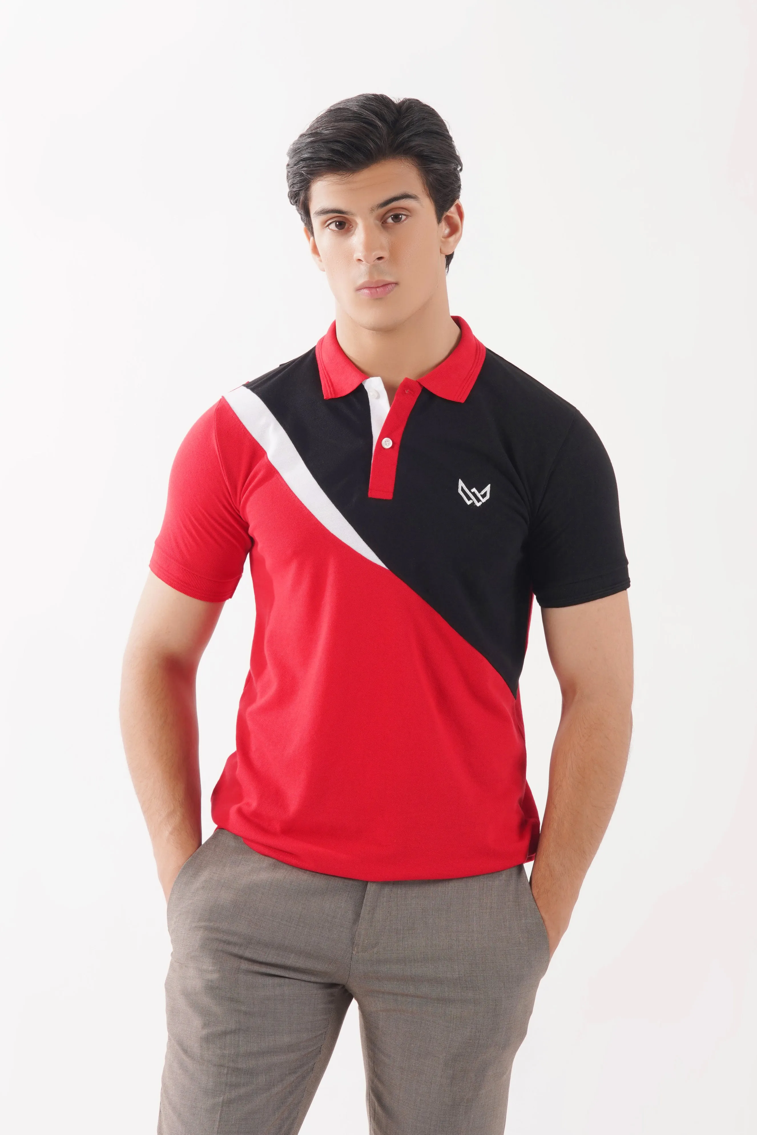 Dynamic Red/Black Polo