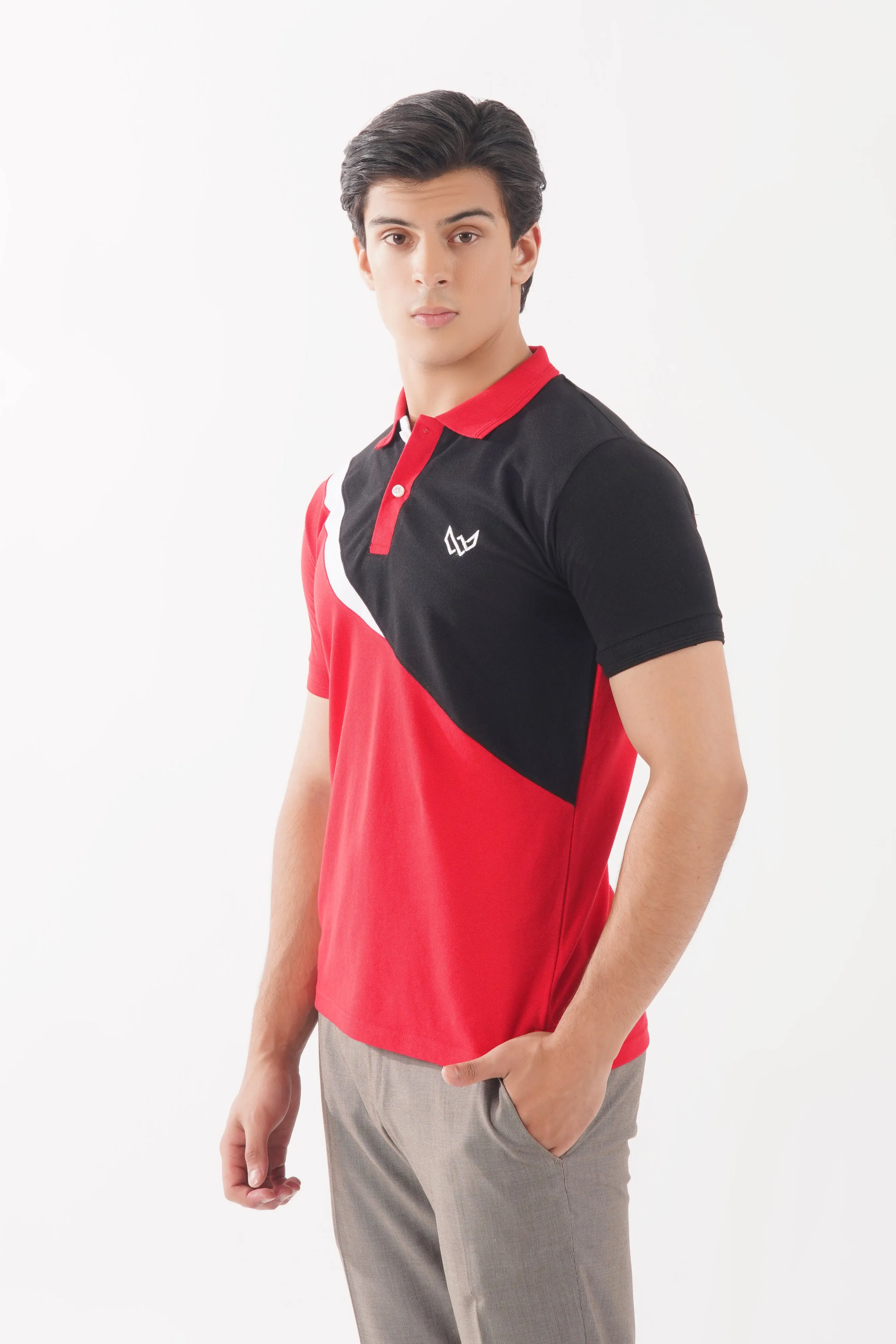 Dynamic Red/Black Polo