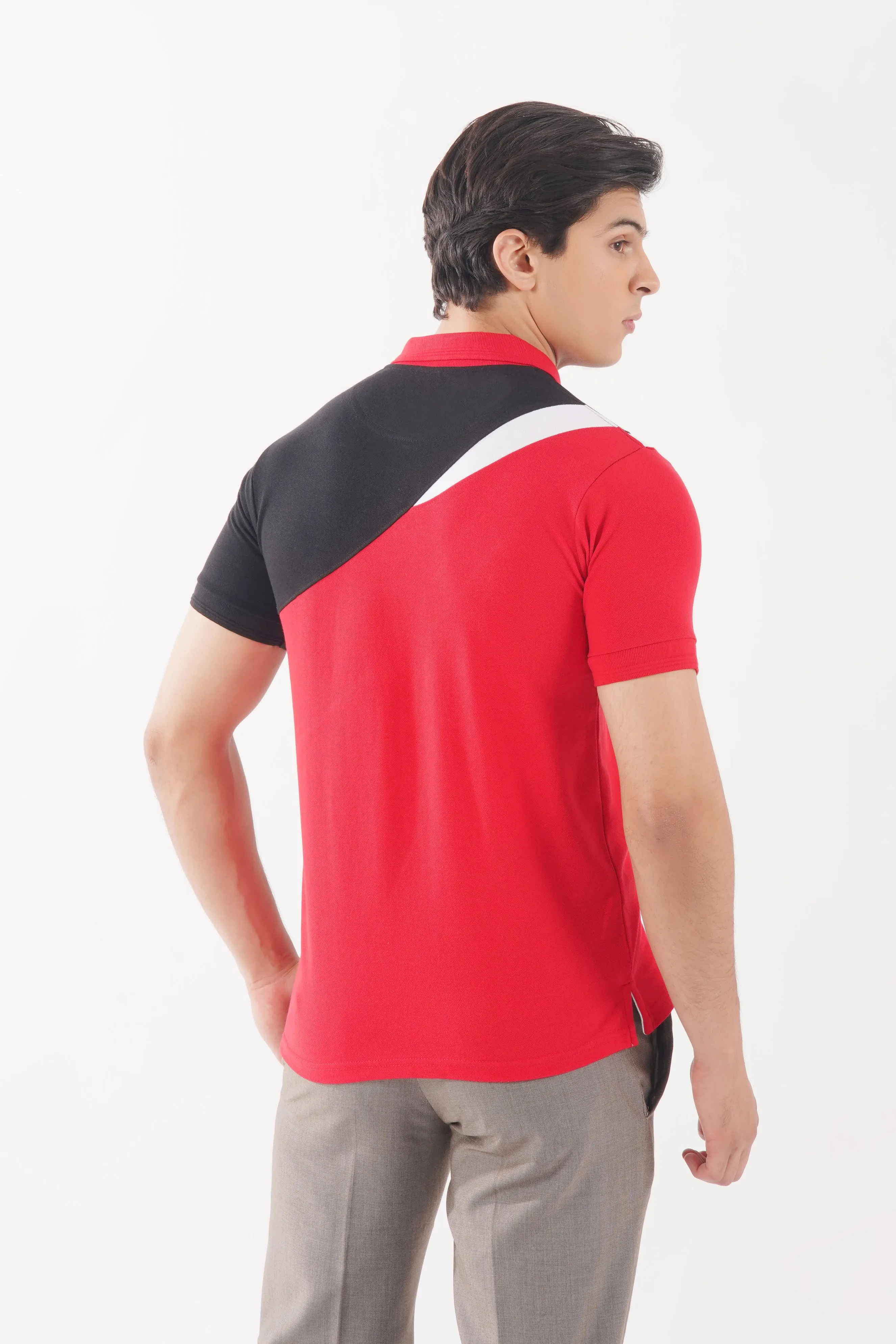 Dynamic Red/Black Polo