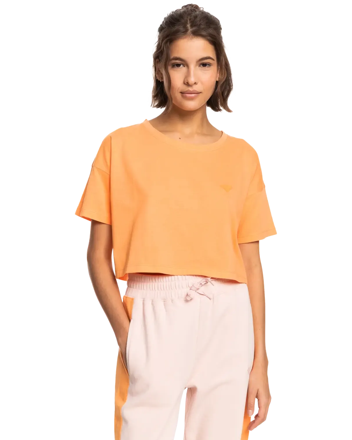 Essential Crop T-Shirt in Mock Orange