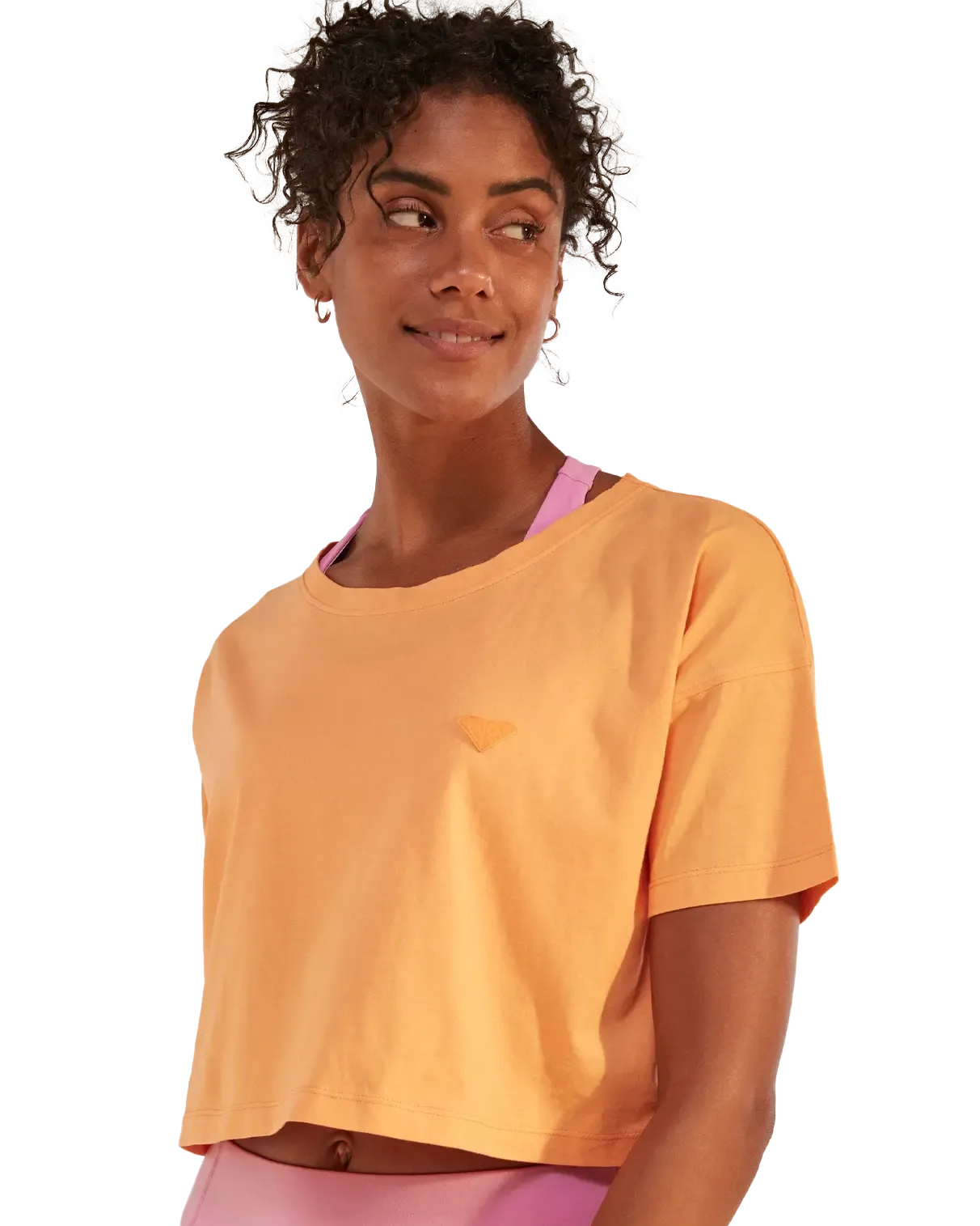 Essential Crop T-Shirt in Mock Orange