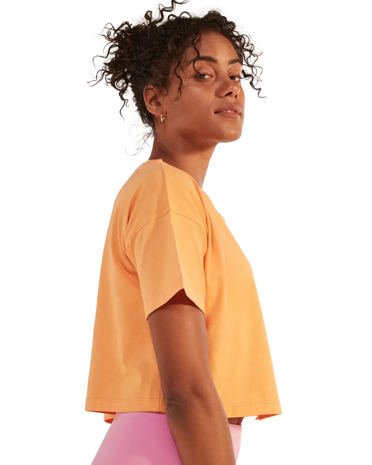 Essential Crop T-Shirt in Mock Orange