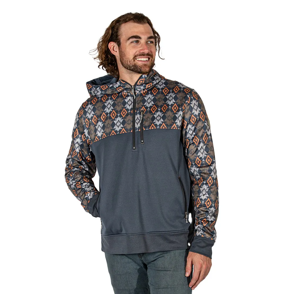 Half Zip Performance Hoodie | Chevron Cowboy