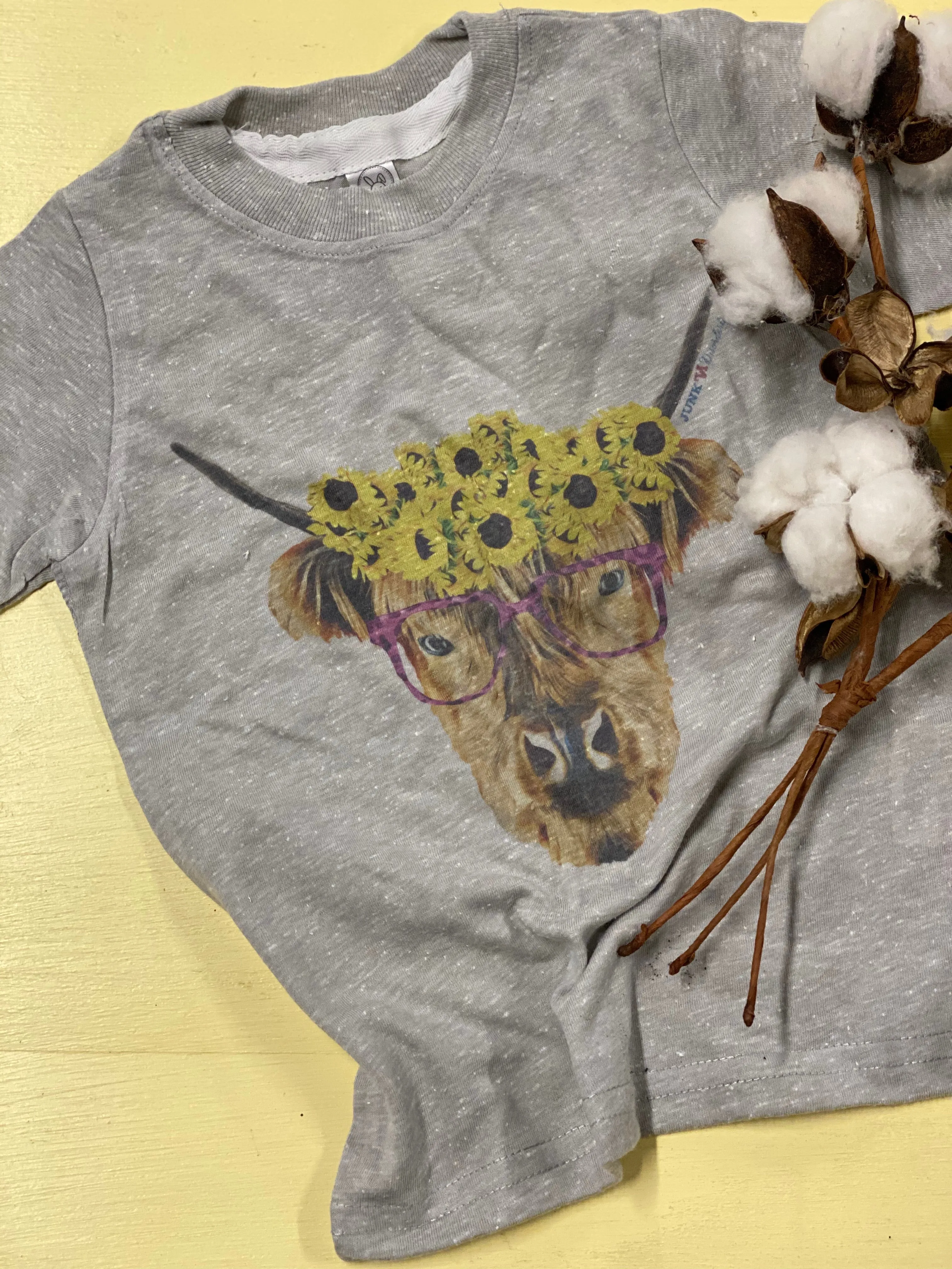 Highland Cow with Sunflowers T-Shirt