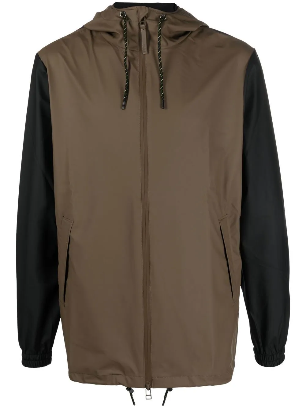 hooded zip-up windbreaker