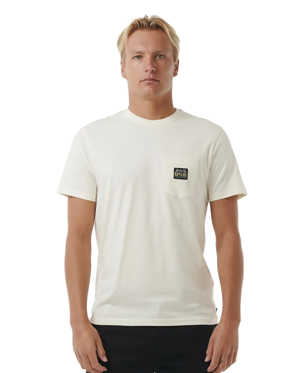 Horizon Badge T-Shirt in Bone