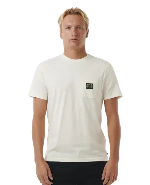 Horizon Badge T-Shirt in Bone