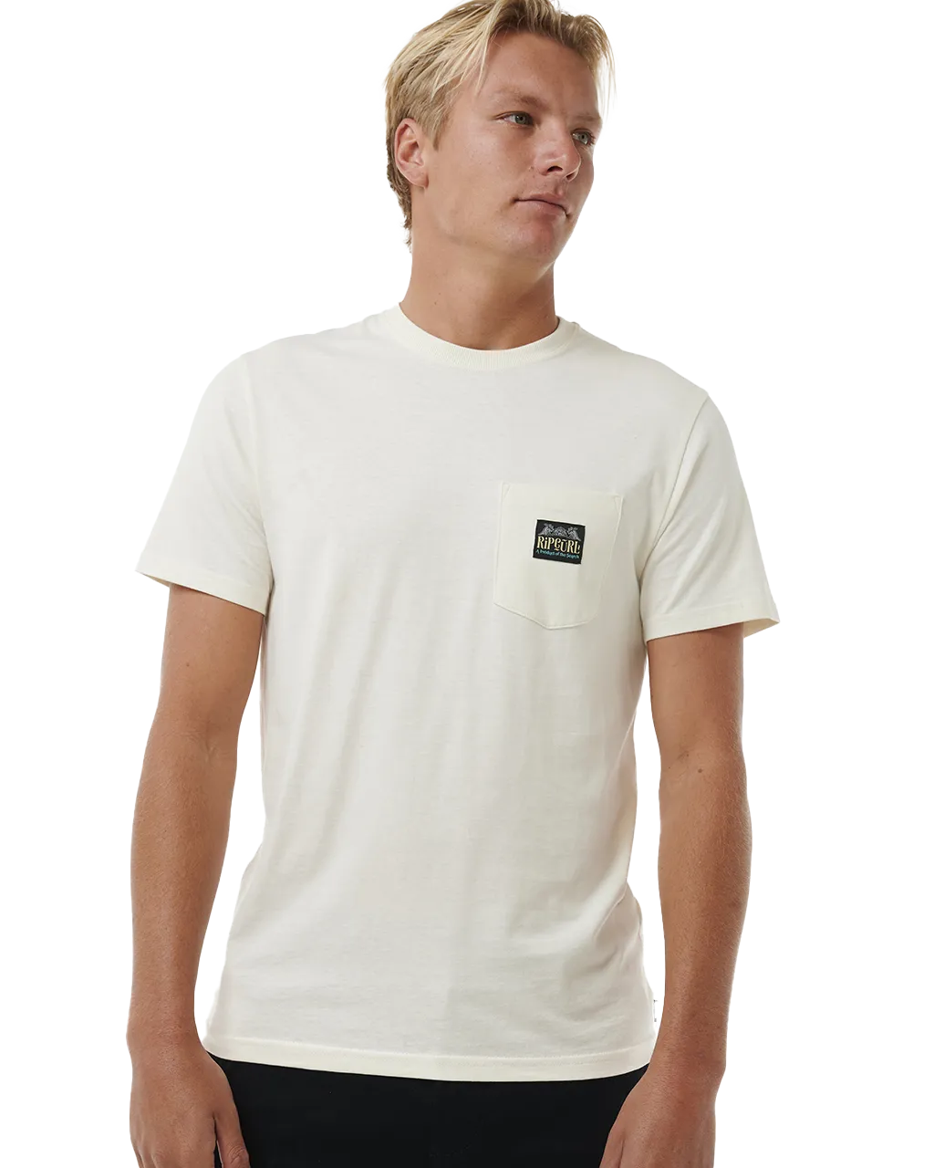 Horizon Badge T-Shirt in Bone