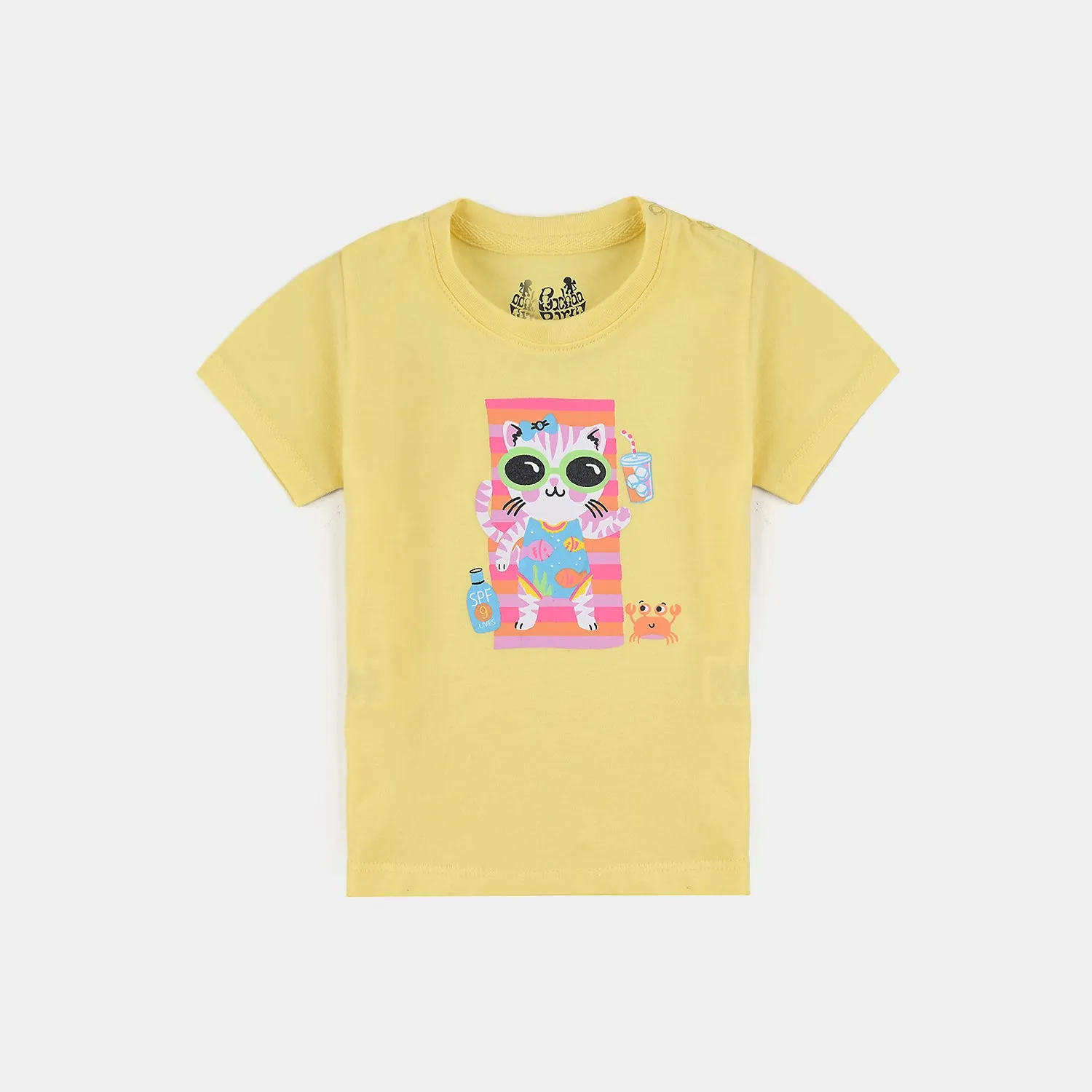 Infant Girls Cotton jersey T-Shirt Kitty