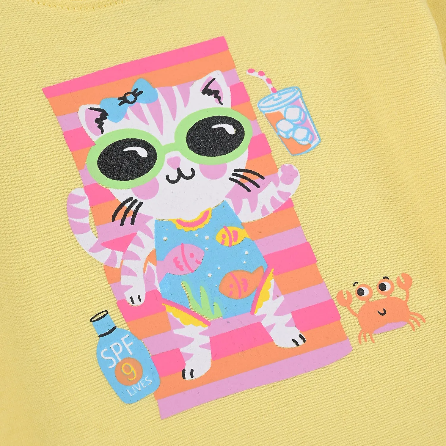 Infant Girls Cotton jersey T-Shirt Kitty