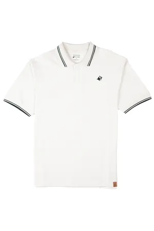 IVAR® Ice White Black Rib Polo