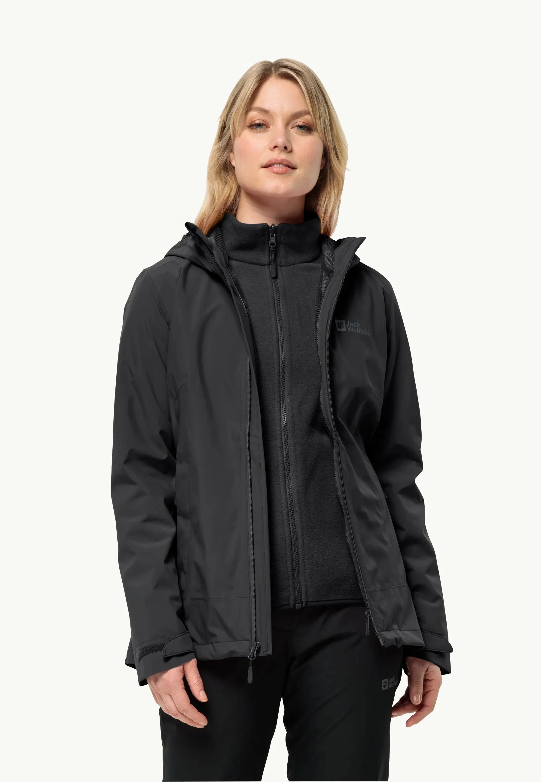 Jack Wolfskin Moonrise 3 in 1 Womens Black