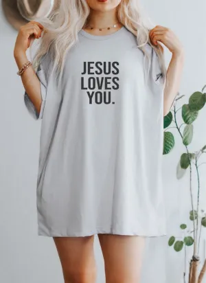 Jesus Loves You Plus Size Graphic Tee