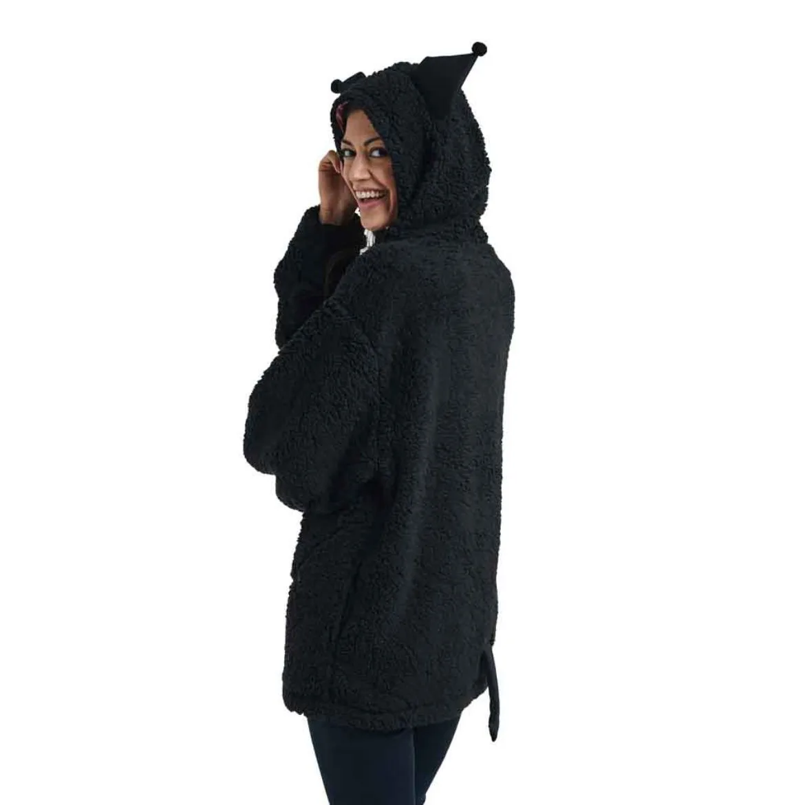 Kuromi Cozy Sherpa Zip Lounge Hoodie