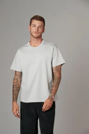 Leo Short Sleeve Crew T in Silver