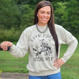 Live Free Ride Wild Oat Sweatshirt