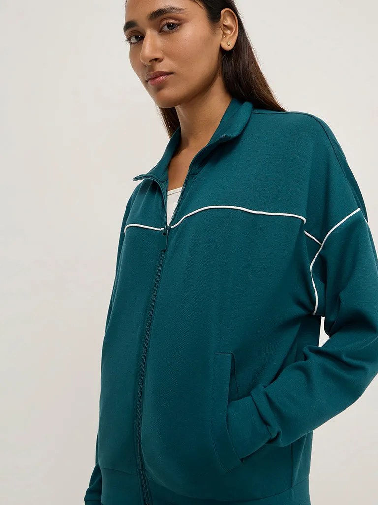 LOV Teal Solid Jacket