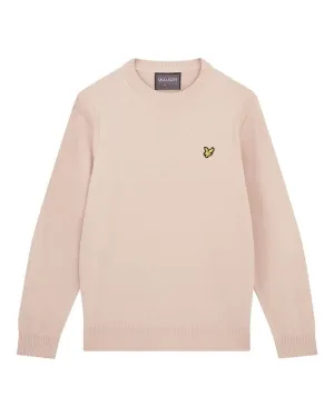 Lyle & Scott Guernsey Golf Crew - Pink Taupe