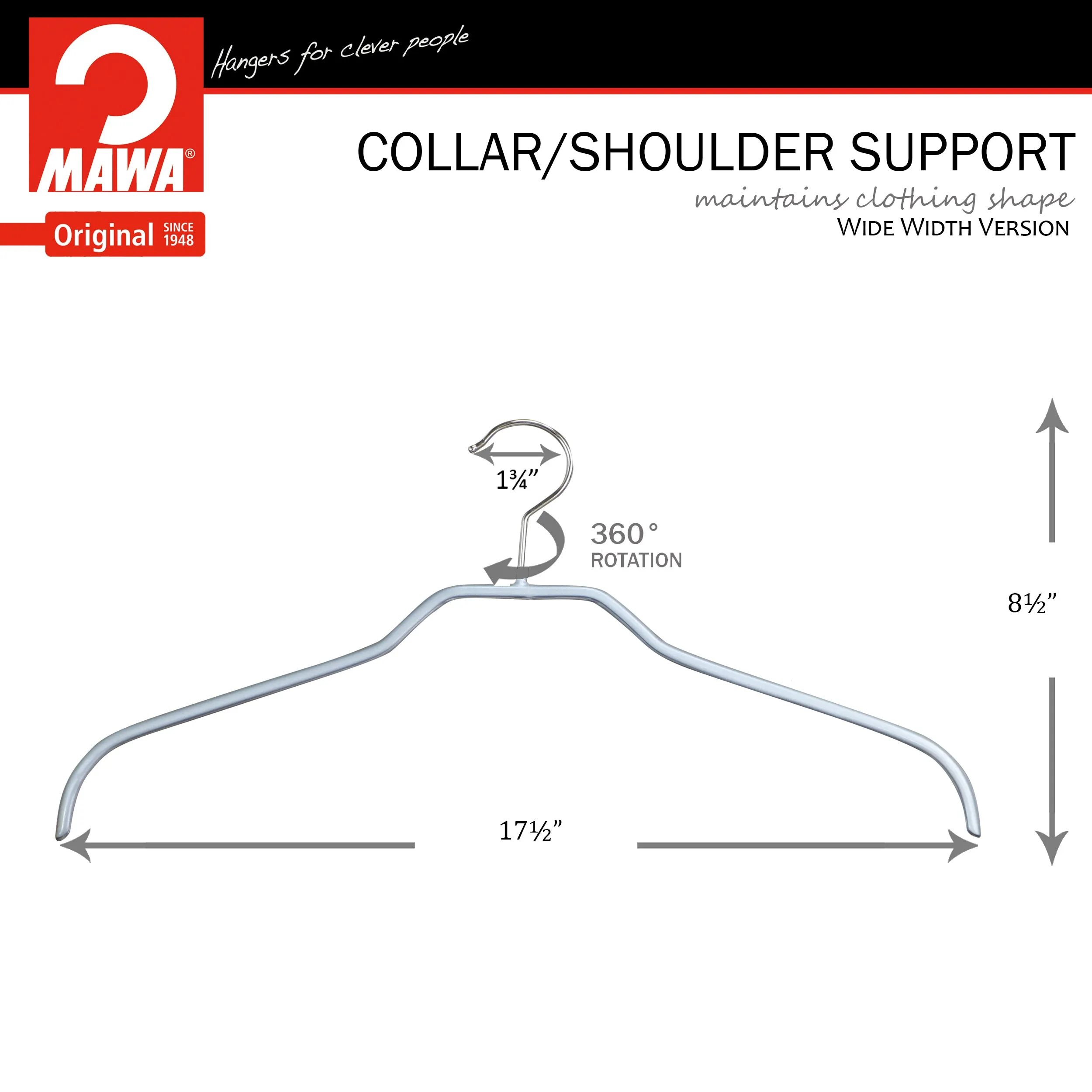 MAWA - Silhouette 45F Hanger Wide Version, Silver